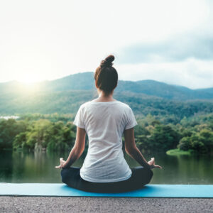 Young woman doing yoga