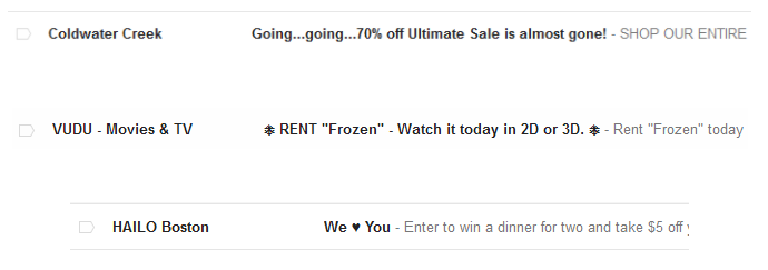 subject line