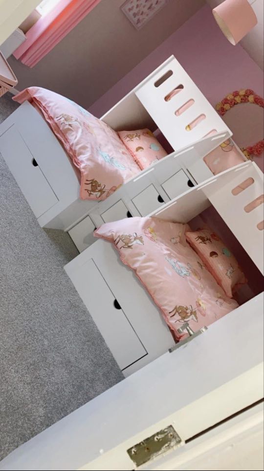 bunk beds with stairs